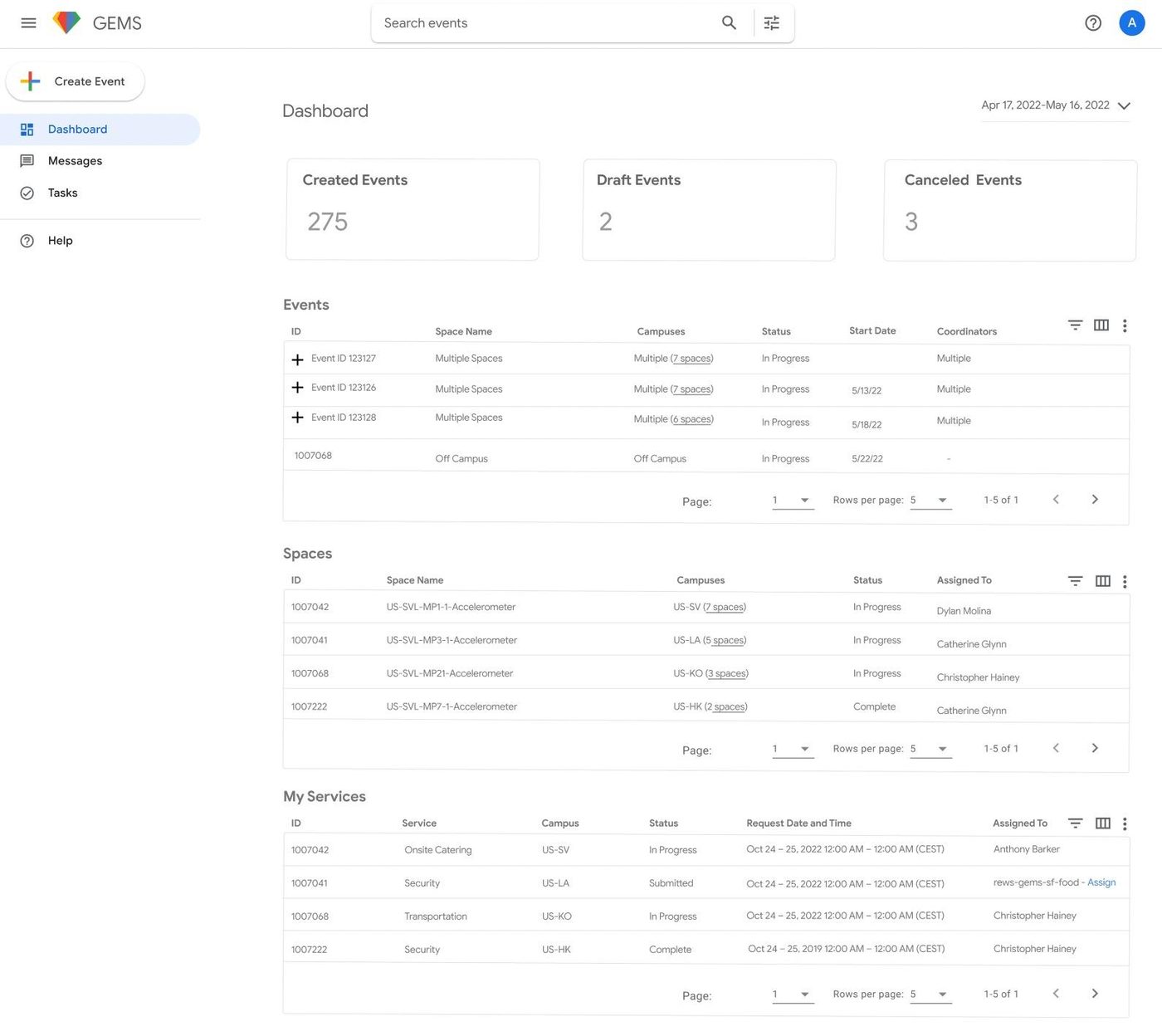 GEMS Dashboard